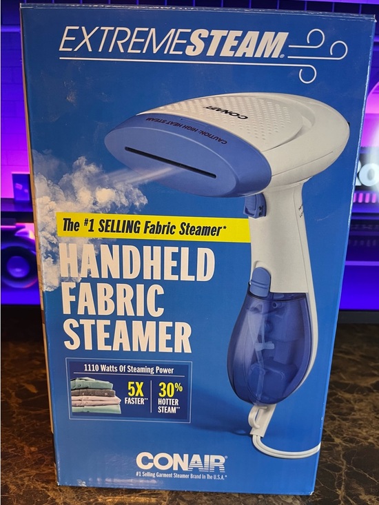 Other - Conair ExtremeSteam Handheld Fabric Steamer - White & Blue